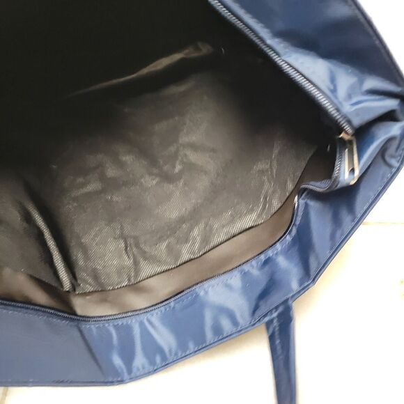 Sorrento Italia Women's Blue White Striped Double Handle One Size Tote Bags - Picture 5 of 11